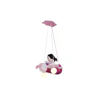 Netto Marken-Discount Hängelampe, Flugzeug Design, pink, L 43 cm, KITA Angebot
