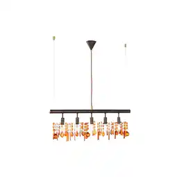 Netto Marken-Discount Hängeleuchte, Kristalle, Bernstein-braun, H 150 cm, AMELIA Angebot