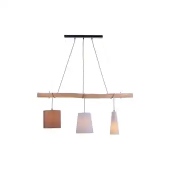 Netto Marken-Discount Hängeleuchte, Balken natur, Textil, L 100 cm, DAMIAN Angebot