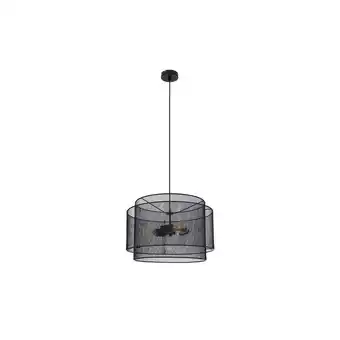 Netto Marken-Discount Hängeleuchte, Metallgeflecht, rund, schwarz matt, H 120 cm Angebot