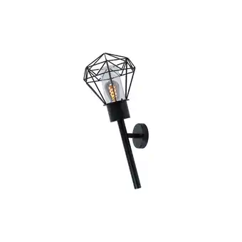 Netto Marken-Discount Wandlampe, Fackel, Gitter Design, schwarz H 28,5 cm Angebot
