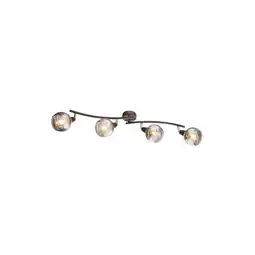 Netto Marken-Discount LED Deckenleuchte, Metall, bronze, Glas, Spots beweglich Angebot