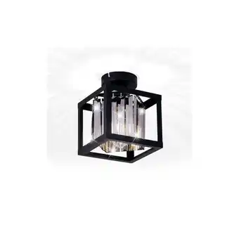 Netto Marken-Discount Deckenleuchte, schwarz, Glaskristall rauch, H 21 cm Angebot