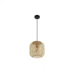 Netto Marken-Discount Hängeleuchte, Bambus-Geflecht, natur, 23 cm Angebot