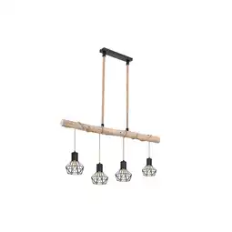 Netto Marken-Discount LED Hängeleuchte, Balken natur, Hanfseil, L 100 cm Angebot