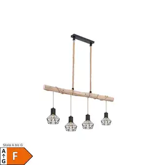 Netto Marken-Discount LED Hängeleuchte, Balken natur, Hanfseil, L 100 cm Angebot