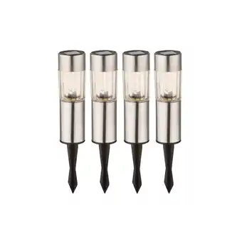 Netto Marken-Discount 4er Set LED Edelstahl Solarlampen für den Außenbereich Angebot