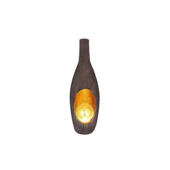 Netto Marken-Discount LED Solarleuchte, Rattan Design, Glas Kugel, gold, H 45,5 cm Angebot