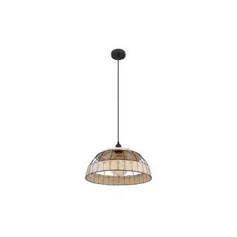 Netto Marken-Discount Hängeleuchte, Rattan, Gittergeflecht, schwarz, braun, H120cm Angebot