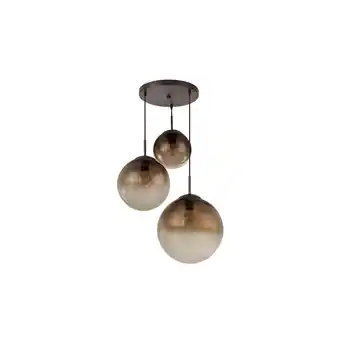 Netto Marken-Discount Hängeleuchte, Glas, 3 Kugeln, braun, H 120 cm Angebot