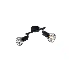 Netto Marken-Discount Deckenleuchte, Käfig-Design, Spots verstellbar, schwarz, L 22 cm, XARA I Angebot