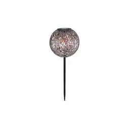 Netto Marken-Discount LED Solarleuchte, Kugel, silber-grau, gold, Erdspieß, H 54cm Angebot