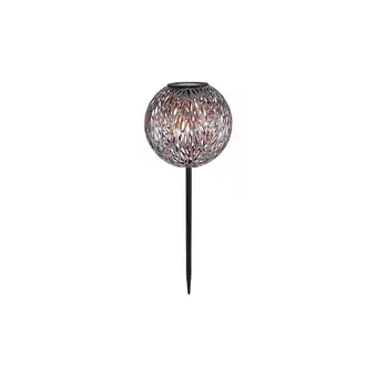 Netto Marken-Discount LED Solarleuchte, Kugel, silber-grau, gold, Erdspieß, H 54cm Angebot