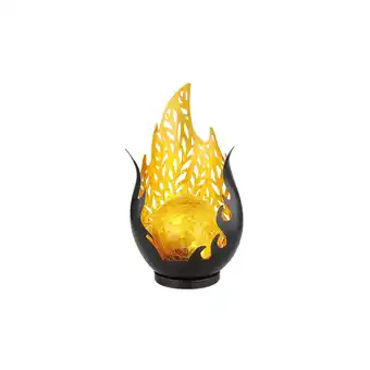 Netto Marken-Discount LED Solarleuchte, Wetterfest, schwarz, gold, Akku, H 26,5cm Angebot