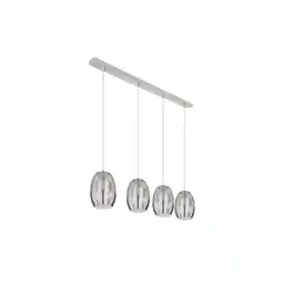 Netto Marken-Discount Hängeleuchte, Kristalle, klar, nickel-matt, H 120 cm Angebot