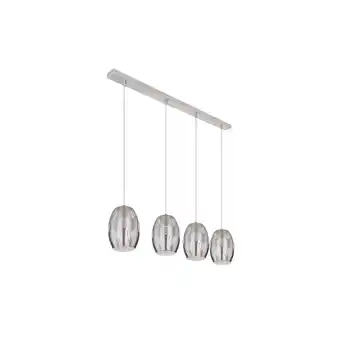 Netto Marken-Discount Hängeleuchte, Kristalle, klar, nickel-matt, H 120 cm Angebot