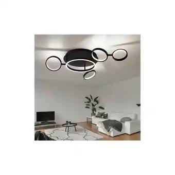 Netto Marken-Discount LED Deckenleuchte, schwarz matt Ringe beweglich, L 79 cm Angebot
