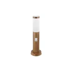 Netto Marken-Discount Sockelleuchte, Edelstahl Holz Optik, Bewegungsmelder, H 45 cm Angebot