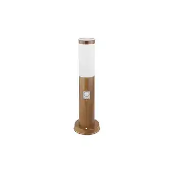 Netto Marken-Discount Sockelleuchte, Edelstahl Holz Optik, Bewegungsmelder, H 45 cm Angebot
