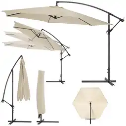 Netto Marken-Discount tectake Sonnenschirm, Ø 350 cm, stufenlos verstellbarer Neigungswinkel, inklusive Schutzhülle Angebot