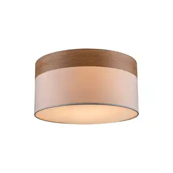 Netto Marken-Discount Deckenlampe, Stoff, Holz, braun, 40 cm Angebot