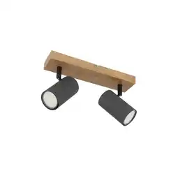 Netto Marken-Discount Deckenstrahler, Metall, Holzoptik, 2 flammig, L 26 cm Angebot