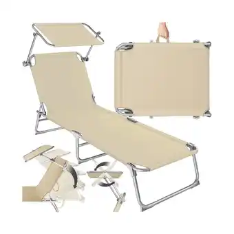 Netto Marken-Discount tectake Gartenliege, klappbar, 4-fach verstellbare Rückenlehne, 190 x 68 x 28 cm Angebot