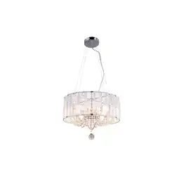 Netto Marken-Discount Hängeleuchte, Kristalle, Chrom, silber, H 130 cm, WALLA Angebot