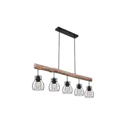 Netto Marken-Discount Hängeleuchte, Käfig Design, Holz, L 100 cm Angebot