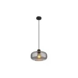 Netto Marken-Discount LED Hängelampe, Metall schwarz, Glas rauch, H 120 cm Angebot