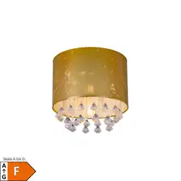 Netto Marken-Discount LED, Deckenleuchte, Metall, Nickel matt, Textilschirm, Acrylkristalle, D 30 cm Angebot
