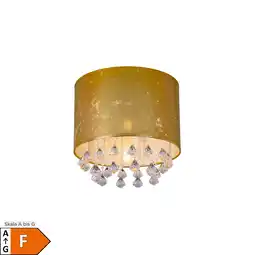 Netto Marken-Discount LED, Deckenleuchte, Metall, Nickel matt, Textilschirm, Acrylkristalle, D 30 cm Angebot