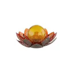 Netto Marken-Discount LED Solarleuchte, Lotusblume, Kugel, Crackle-Glas, 35 cm Angebot