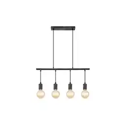Netto Marken-Discount Hängeleuchte, Industrial, 4-flammig, Metall, grau, H 120 cm Angebot