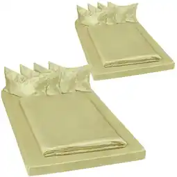 Netto Marken-Discount tectake 2 Bettwäsche-Sets Satin, 12-teilig, atmungsaktiv, 150 x 200 cm Angebot