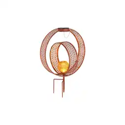 Netto Marken-Discount LED Solarleuchte, Erdspieß, Crackle-Glas, rost, H 42 cm Angebot