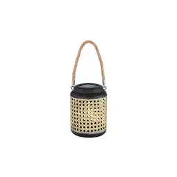 Netto Marken-Discount LED Solarleuchte, Bambusoptik, hängend, schwarz, H 30 cm Angebot