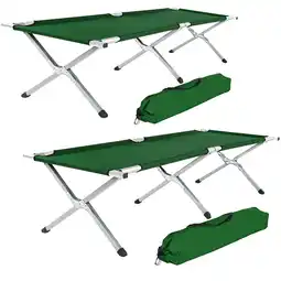 Netto Marken-Discount tectake 2er Set Feldbett, mit Aluminiumgestell, Belastbarkeit 150 kg, 190 x 70 x 45 cm Angebot