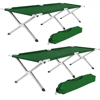 Netto Marken-Discount tectake 2er Set Feldbett, mit Aluminiumgestell, Belastbarkeit 150 kg, 190 x 70 x 45 cm Angebot