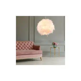 Netto Marken-Discount Hängeleuchte, Federn, weiß, D 45 cm Angebot