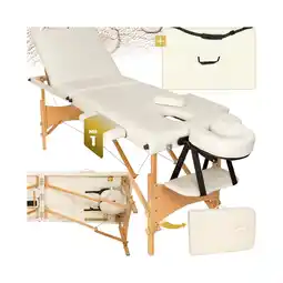 Netto Marken-Discount tectake 3 Zonen Massageliege, Breite 61 cm, Polsterung 5 cm, mit Holzgestell, 210 x 95 x 84 cm Angebot