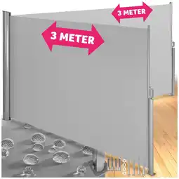 Netto Marken-Discount tectake Doppel-Seitenmarkise, aus Aluminium, Schutz vor Sonne und Wind, 160 x 600 cm Angebot