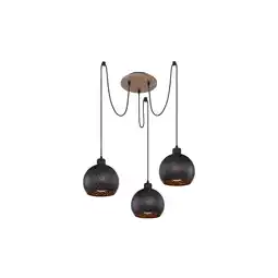 Netto Marken-Discount Pendellampe, Holz, schwarz, gold, H 225 cm Angebot