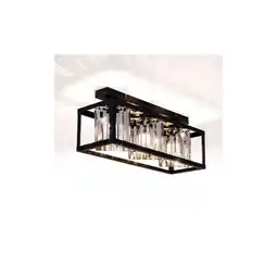 Netto Marken-Discount Deckenleuchte, schwarz, Glaskristall rauch, L 51 cm Angebot