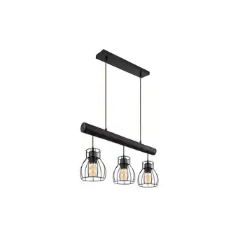 Netto Marken-Discount Pendellampe, Holz, schwarz, Metallgitter, H 140cm Angebot