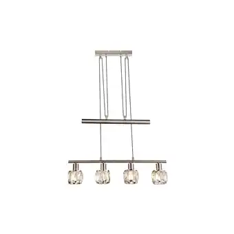 Netto Marken-Discount Hängeleuchte, Glaskristalle klar, höhenverstellbar, L 60 cm Angebot