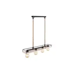 Netto Marken-Discount Hängelampe, Holzplatte, braun, schwarz, L 95cm Angebot