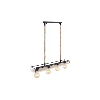 Netto Marken-Discount Hängelampe, Holzplatte, braun, schwarz, L 95cm Angebot