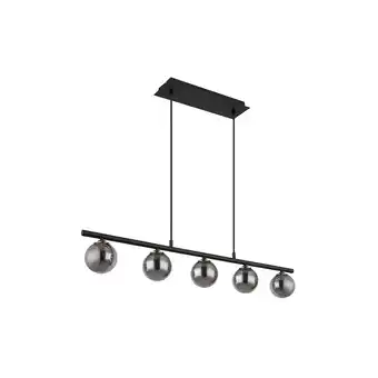 Netto Marken-Discount Hängeleuchte, Glasschirme, Höhenverstellbar, schwarz, L 90cm Angebot