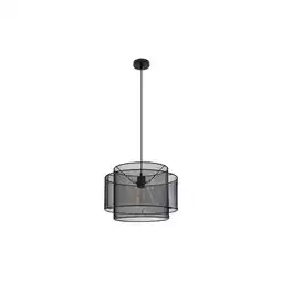Netto Marken-Discount Hängeleuchte, Metallgeflecht, rund, schwarz, H 120 cm Angebot